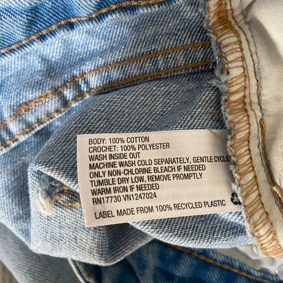 High Rise Crochet Festival Denim Shorts Size 18 - Picture 5 of 10